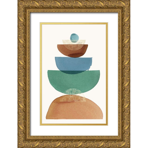 Playful Luna I  Gold Ornate Wood Framed Art Print with Double Matting by Reeves, Tom