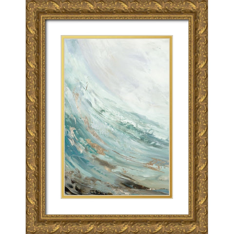Rhythmic Waters I Gold Ornate Wood Framed Art Print with Double Matting by Reeves, Tom