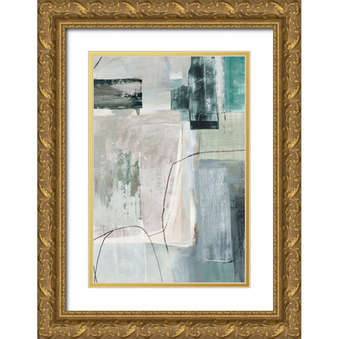Metamorphosis Blue II Gold Ornate Wood Framed Art Print with Double Matting by Reeves, Tom