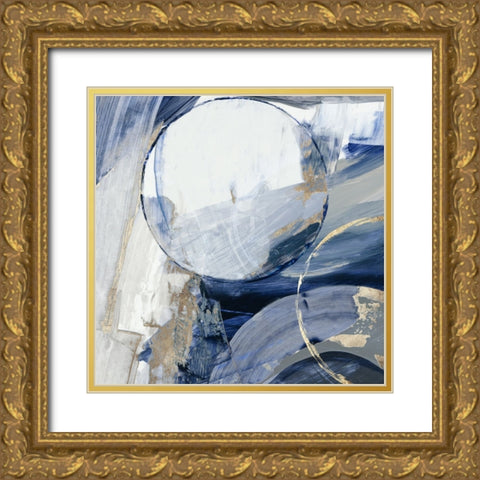 Blue Halo I Gold Ornate Wood Framed Art Print with Double Matting by Reeves, Tom