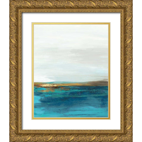 Pastoral Landscape II Gold Ornate Wood Framed Art Print with Double Matting by Reeves, Tom