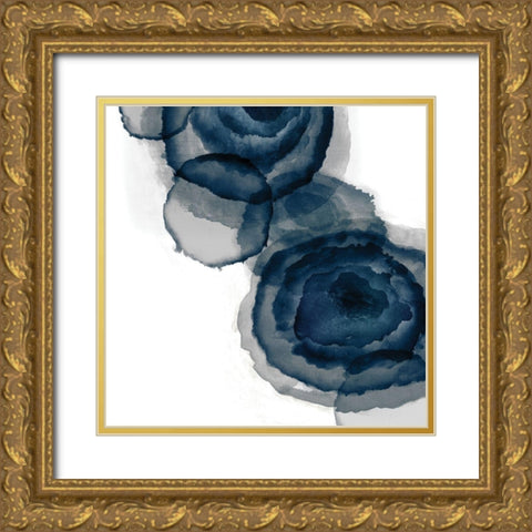 Blotted Ink I  Gold Ornate Wood Framed Art Print with Double Matting by Reeves, Tom