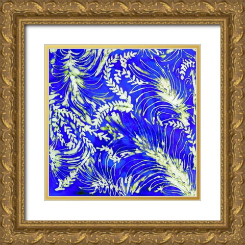 Palm Patterns I Gold Ornate Wood Framed Art Print with Double Matting by Gandhi, Ritika