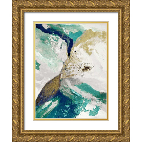 Riviera III Gold Ornate Wood Framed Art Print with Double Matting by Palmer, Ruth