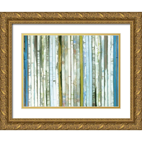 Day at the Beach Gold Ornate Wood Framed Art Print with Double Matting by Palmer, Ruth