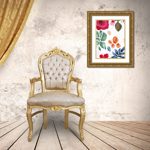 Voice of Flowers I Gold Ornate Wood Framed Art Print with Double Matting by Palmer, Ruth