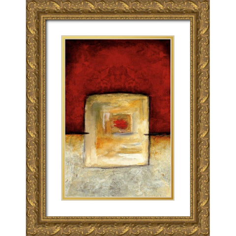 Short  Gold Ornate Wood Framed Art Print with Double Matting by Ridgers, Lisa