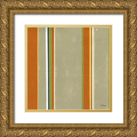 Equinox II Gold Ornate Wood Framed Art Print with Double Matting by Linza
