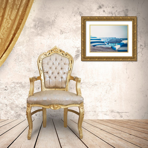 Summer Swim II Gold Ornate Wood Framed Art Print with Double Matting by Schenck, Robert