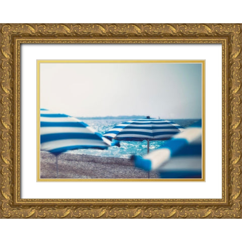 Summer Swim II Gold Ornate Wood Framed Art Print with Double Matting by Schenck, Robert