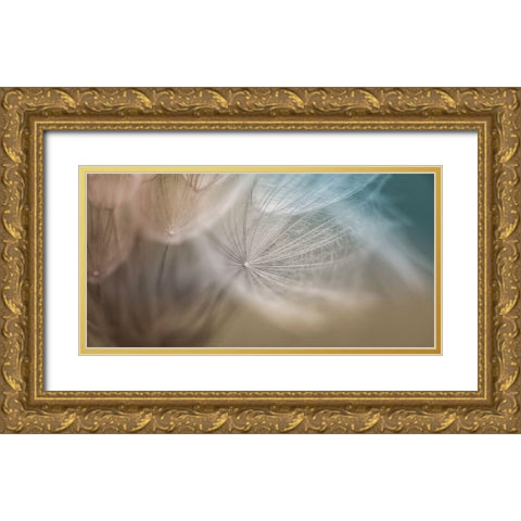 Dalliance III Gold Ornate Wood Framed Art Print with Double Matting by Schenck, Robert