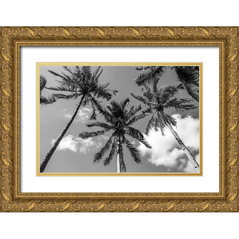 California Palms II Gold Ornate Wood Framed Art Print with Double Matting by Silver, Richard