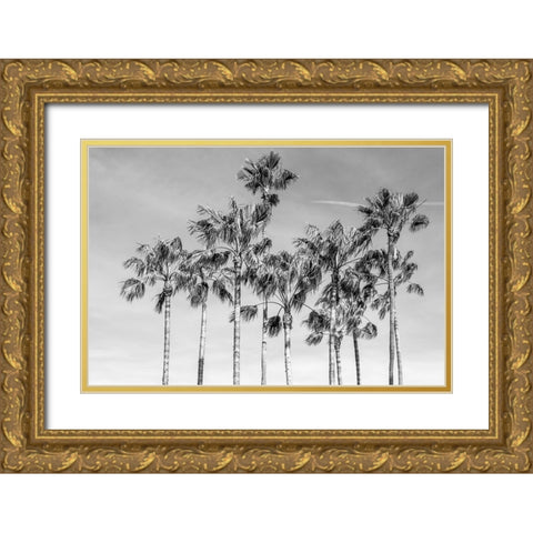California Palms III Gold Ornate Wood Framed Art Print with Double Matting by Silver, Richard