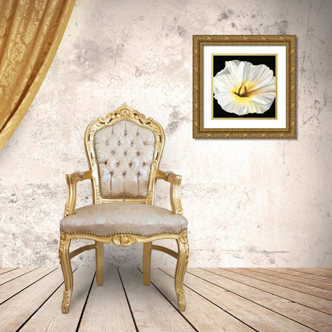 White Bloom II Gold Ornate Wood Framed Art Print with Double Matting by Iafrate, Sandra