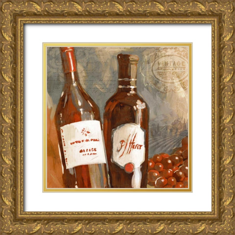 Red Wine I Gold Ornate Wood Framed Art Print with Double Matting by Selkirk, Edward
