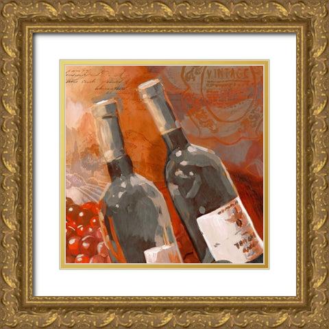 Red Wine II Gold Ornate Wood Framed Art Print with Double Matting by Selkirk, Edward