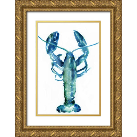 Lobster Gold Ornate Wood Framed Art Print with Double Matting by Selkirk, Edward