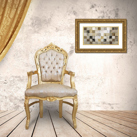 African Mosaic II Gold Ornate Wood Framed Art Print with Double Matting by Selkirk, Edward