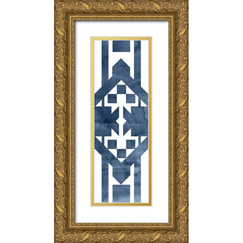 Geocities IX Gold Ornate Wood Framed Art Print with Double Matting by Selkirk, Edward