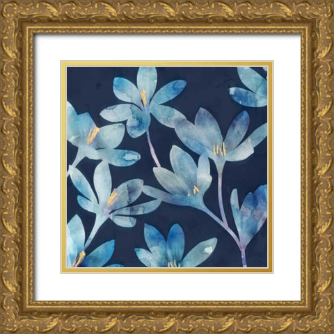 Mystique Blue I Gold Ornate Wood Framed Art Print with Double Matting by Selkirk, Edward