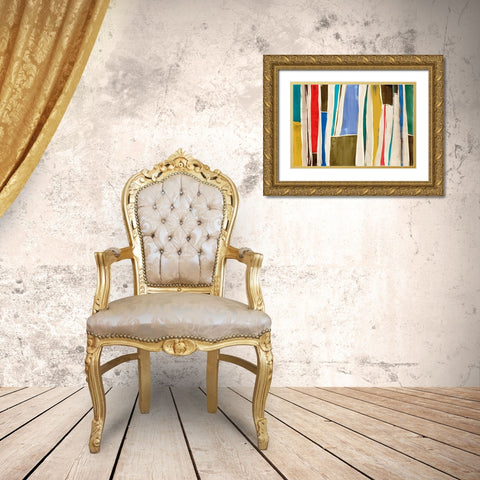 Striped Flat I Gold Ornate Wood Framed Art Print with Double Matting by Selkirk, Edward