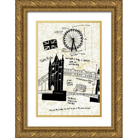 London Gold I Gold Ornate Wood Framed Art Print with Double Matting by Selkirk, Edward