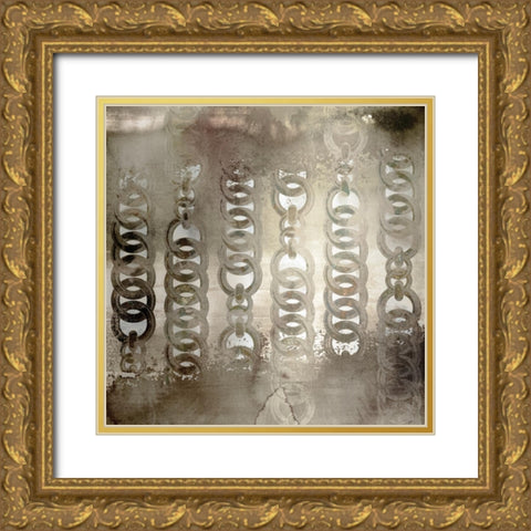 Chainlink II Gold Ornate Wood Framed Art Print with Double Matting by Selkirk, Edward