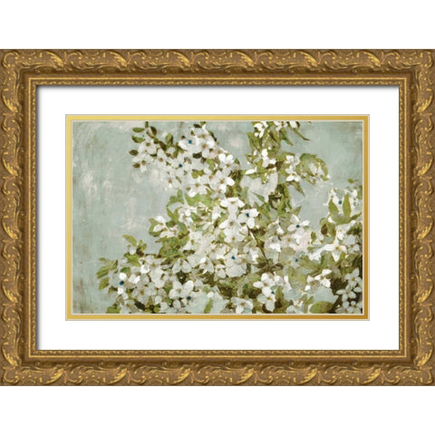 Mint Blossom Gold Ornate Wood Framed Art Print with Double Matting by Selkirk, Edward