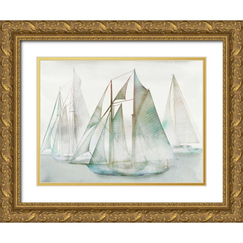 Glide I-Extended Gold Ornate Wood Framed Art Print with Double Matting by Selkirk, Edward