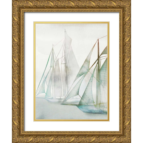 Glide II Gold Ornate Wood Framed Art Print with Double Matting by Selkirk, Edward