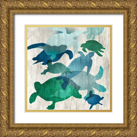 Leatherback II Gold Ornate Wood Framed Art Print with Double Matting by Selkirk, Edward
