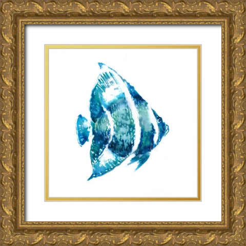 Fish I Gold Ornate Wood Framed Art Print with Double Matting by Selkirk, Edward