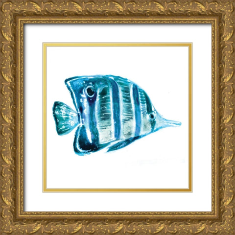 Fish III Gold Ornate Wood Framed Art Print with Double Matting by Selkirk, Edward