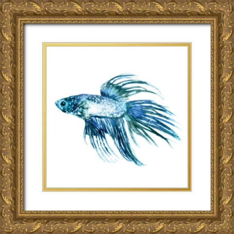 Fish III Gold Ornate Wood Framed Art Print with Double Matting by Selkirk, Edward