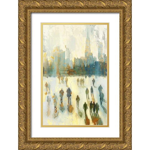 NY Shadows I Gold Ornate Wood Framed Art Print with Double Matting by Selkirk, Edward