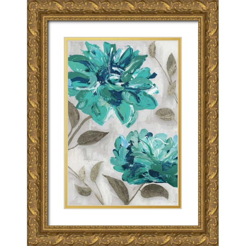 Blooms I Gold Ornate Wood Framed Art Print with Double Matting by Selkirk, Edward