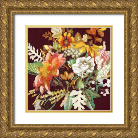 Posy I Gold Ornate Wood Framed Art Print with Double Matting by Selkirk, Edward