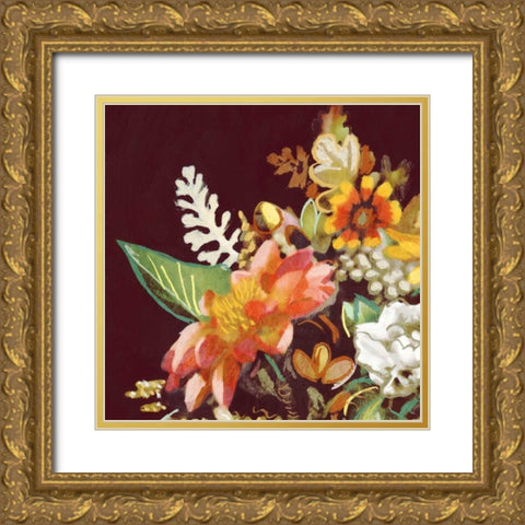 Posy II Gold Ornate Wood Framed Art Print with Double Matting by Selkirk, Edward