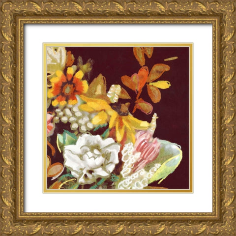 Posy III Gold Ornate Wood Framed Art Print with Double Matting by Selkirk, Edward