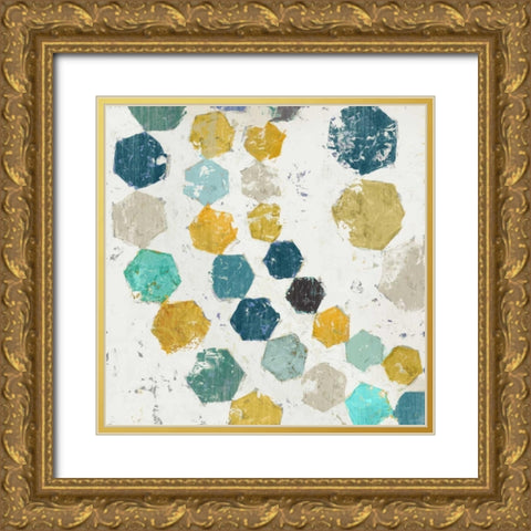 Hexagon I Gold Ornate Wood Framed Art Print with Double Matting by Selkirk, Edward