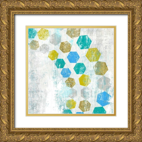 Hexagon IV Gold Ornate Wood Framed Art Print with Double Matting by Selkirk, Edward