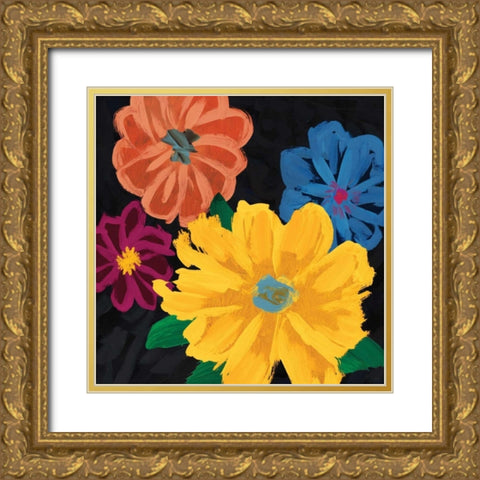 Budding Flowers I Gold Ornate Wood Framed Art Print with Double Matting by Selkirk, Edward