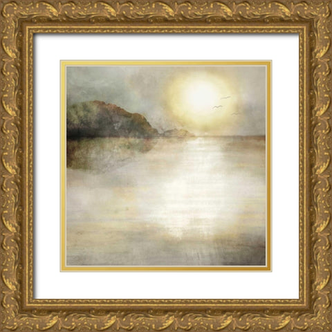 Misty Sea Gold Ornate Wood Framed Art Print with Double Matting by Selkirk, Edward