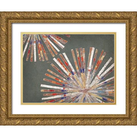 Disk I Warm Version Gold Ornate Wood Framed Art Print with Double Matting by Selkirk, Edward
