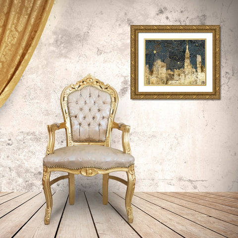 Night Life Gold Ornate Wood Framed Art Print with Double Matting by Selkirk, Edward