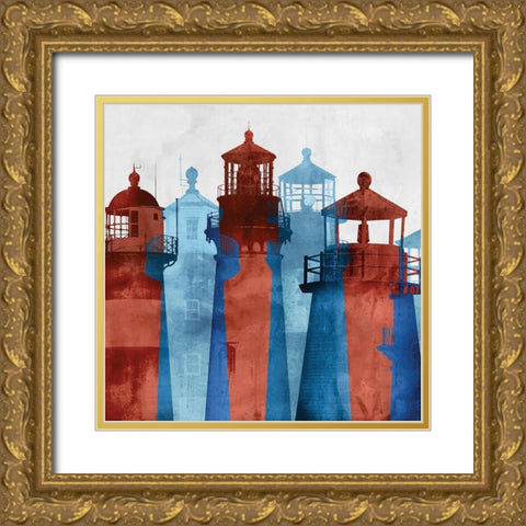 Lighthouse II  Gold Ornate Wood Framed Art Print with Double Matting by Selkirk, Edward