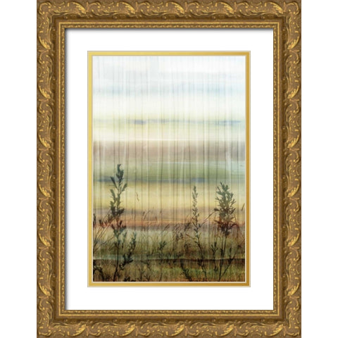 Wheat Fields - Mini Gold Ornate Wood Framed Art Print with Double Matting by Selkirk, Edward
