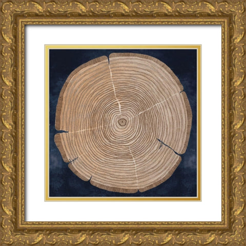 Tree Lines Gold Ornate Wood Framed Art Print with Double Matting by Pellisier, Sandrine