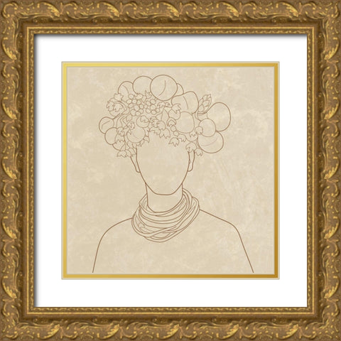 Africa Live Collection African Man Gold Ornate Wood Framed Art Print with Double Matting by Balbuena, Sabrina
