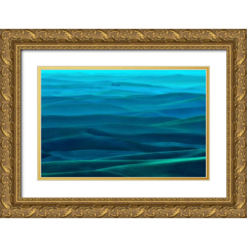 Evening Rhapsody Gold Ornate Wood Framed Art Print with Double Matting by Schwartz, Don